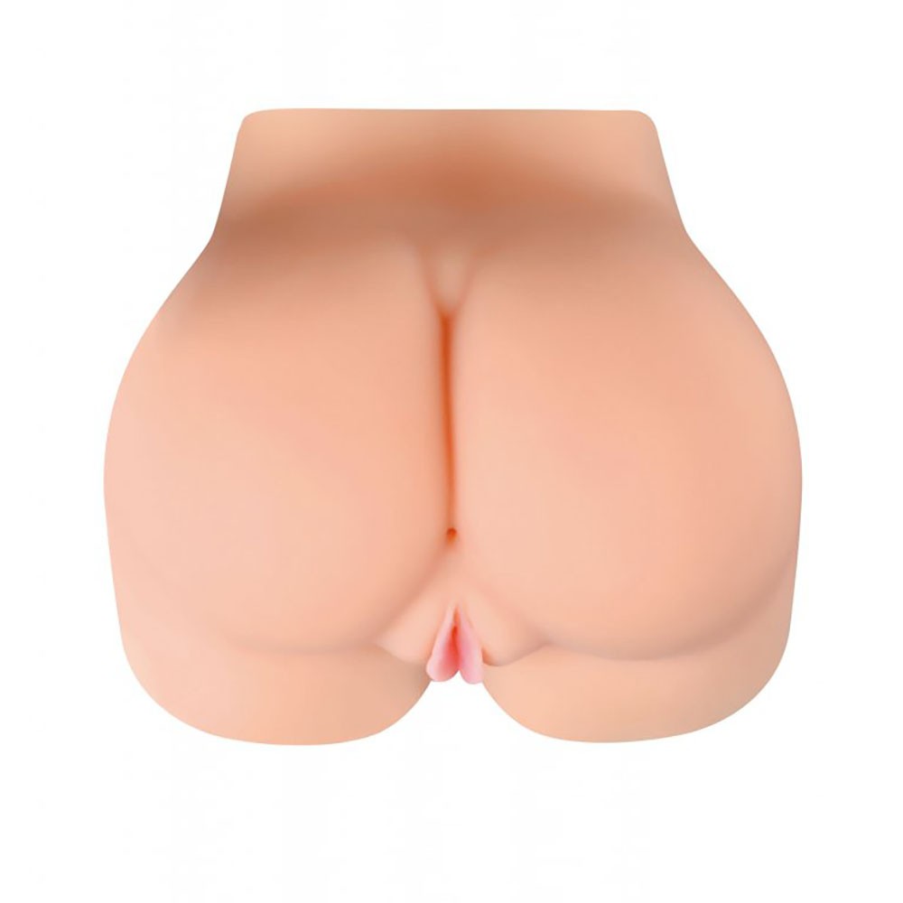 Vista frontal do Masturbador Nila, exibindo ambas as aberturas, vagina e �nus, em detalhe