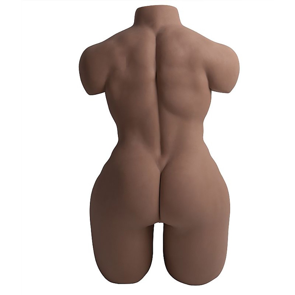 produto | Vista traseira detalhada do masturbador real�stico em formato de meio corpo masculino, com �nfase no �nus realista