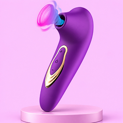 Pulsador de Clit�ris Recarreg�vel em Silicone com 5 Pulsa��es Roxo