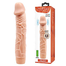 Pènis Realístico com Vibrador Multivelocidade em Soft Skin 22,5 x 4,5cm Bege