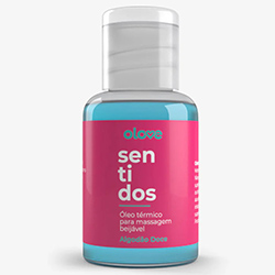 Óleo para Massagem Sensual que Aquece Beijável Aroma e Sabor Algodão Doce Olove Sentidos 30ml