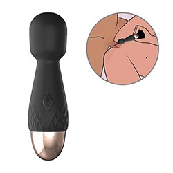 Massageador Erótico Mini Recarregável em Silicone com 10 Vibrações Irene Preto