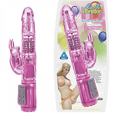 Foto do Produto Vibrador Rabbit Rotativo com 7 Velocidades 22,5 x 3cm Rosa