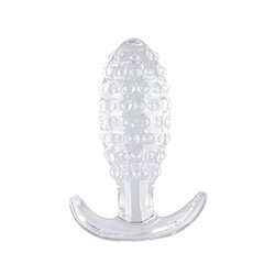 Foto do Produto Plug Anal em Jelly Texturizado com Base 12 x 4cm Transparente