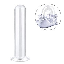 Plug Anal em Jelly Liso com Ventosa 25 x 5cm Transparente