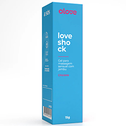 Vibrador Líquido Loveshock Beijável Aroma e Sabor Chiclete Olove 15ml