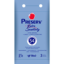 Preservativo Preserv Extra Sensitivity com 3 unidades