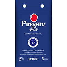 Preservativo Preserv Lite Lados Paralelos com Óleo de Silicone com 3 unidades