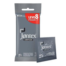 Preservativo Jontex Lubrificado Tradicional Pague 7 Leve 8 Unidades