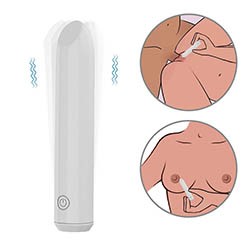 Foto do Produto Vibrador Bullet Recarreg�vel em Silicone com 10 Vibra��es Nero Branco