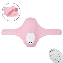Calcinha Vibratória Recarregável em Silicone com 10 Vibrações e Controle sem Fio Rosa