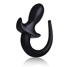 Plug Anal com Rabo Dog Tail P6 Preto