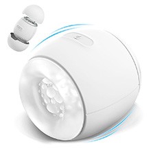 Foto do Produto Masturbador Masculino em Silicone com 9 Pulsa��es Recarreg�vel Pandora Branco