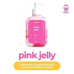Foto do Produto Gel Hidratante Corporal Sensual Pink Jelly - Beijável Sabor Chiclete 250ml