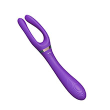 Vibrador Masculino em Silicone Recarregável com 9 Vibrações Roxo