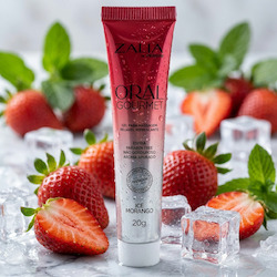 Gel para Sexo Oral Beijável que Esfria Oral Gourmet Morango Ice 20g
