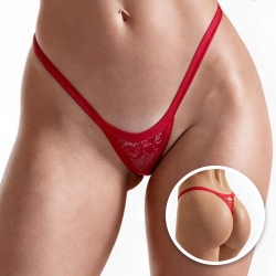 Micro Calcinha String Fio Dental Sexy em Renda Micro Vermelho