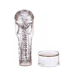 Mastubador Disfarçado Masculino em ABS Vagina Formato Lanterna Transparente