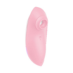 Pulsador de Clitóris Recarregável em Silicone e ABS (Plástico) 12 Pulsações Bean Rosa