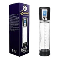 Bomba Peniana Automática Recarregável com 4 Modos de Vibração e Painel LCD Transparente