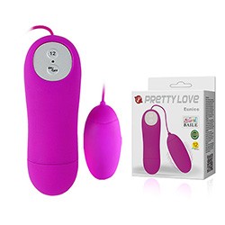 Foto do Produto Vibrador Bullet em Pl�stico Aveludado 12 Modos de Vibra��o e Controle com Fio Eunice Pink