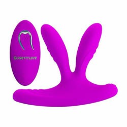 Foto do Produto Vibrador Duplo Recarreg�vel em Silicone com 12 Vibra��es e Controle sem Fio Magic Fingers Pink