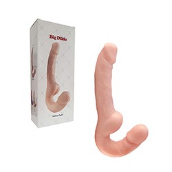 Foto do Produto Cinta Peniana para Ela Formato de Pênis Realístico em Silicone Big One 23,5 x 3,6cm Bege