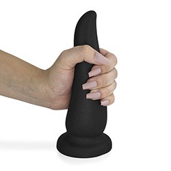 Foto do Produto Plug Anal Grande Tongue - PVC Flexível 20 x 5,6cm Preto