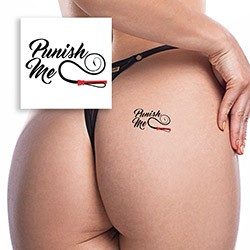 Foto do Produto Tatuagem Temporária Sensual Sexy Punish ME Preta