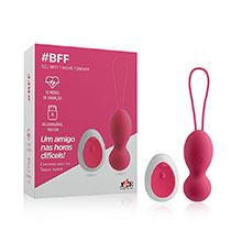 Foto do Produto Bola de Pompoarismo Kegel Ball Recarregável em Silicone 10 Vibrações e Controle sem Fio BFF Pink