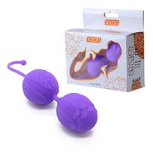 Bolas BenWa para Pompoarismo em Silicone e ABS Roxo
