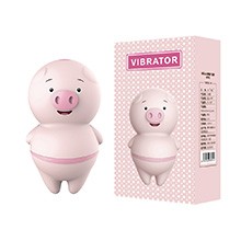 Vibrador para Clitóris com Língua On/Off Disfarçado de Porquinho Rosa
