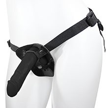 Foto do Produto Cinta Peniana Ajust�vel com P�nis Real�stico Hefesto 17 x 4cm Preto