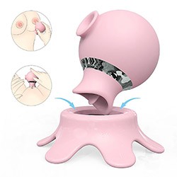 Vibrador para Clitóris em Silicone Recarregável 7 Pulsações e Língua Estimuladora Octopi Pro Rosa