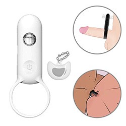 Foto do Produto Anel Peniano Recarregável em Silicone 3 Vibrações com Controle sem Fio e Case Branco