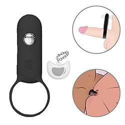 Foto do Produto Anel Peniano Recarregável em Silicone 3 Vibrações com Controle sem Fio e Case Preto