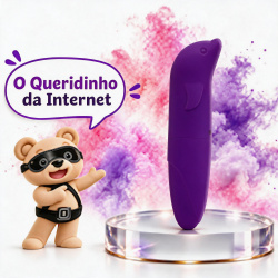 Vibrador Feminino Golfinho Ponto G Pequeno Discreto Toque Suave Roxo