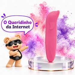 Vibrador Feminino Golfinho Ponto G Pequeno Discreto Toque Suave Rosa