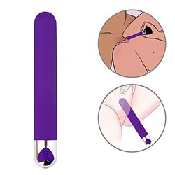 Vibrador Personal Recarregável em Silicone com 10 Vibrações Roxo