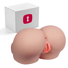 Masturbador Vagina e Ânus Grande em Formato de Bumbum Hot Pink Pussy Bege