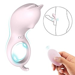 Foto do Produto Anel Peniano com Vibrador Recarregável em Silicone 9 Vibrações e Controle sem Fio Cora Rosa