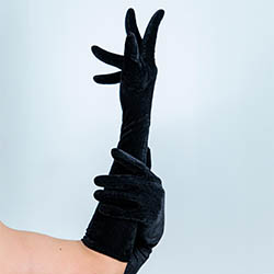 Foto do Produto Par de Luvas em Veludo 7/8 Preto