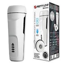 Foto do Produto Mastubardor Masculino em ABS e TPR Recarregável com 12 Vibrações e 3 Sucções Sienna Branco