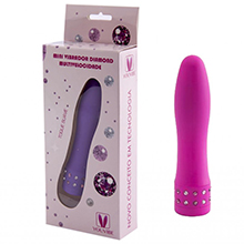 Vibrador Discreto Multivelocidade Aveludado Mini Diamond 10,5 x 2cm Pink