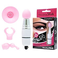 Estimulador de Clítóris e Mamilo em Silicone e ABS com 4 Ponteiras e Vibro Branco