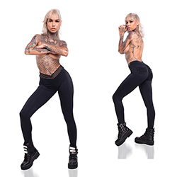 Calça Legging Levanta Bumbum Sexy Colada em Suplex e Cós com Elástico Preta