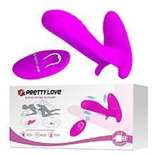 Foto do Produto Vibrador para Casal em Silicone Recarreg�vel com 12 Vibra��es e Controle sem Fio Pink