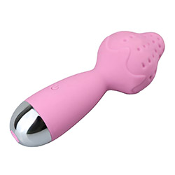 Foto do Produto Massageador Er�tico em Silicone com 10 Vibra��es Formato Morango Rosa