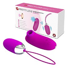 Foto do Produto Vibrador Bullet em Silicone Recarreg�vel com 12 Vibra��es e Controle sem Fio 2 em 1 Orthus Pink