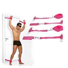 Foto do Produto Kit Bondage 4 Amarras para Prender na Porta Pink